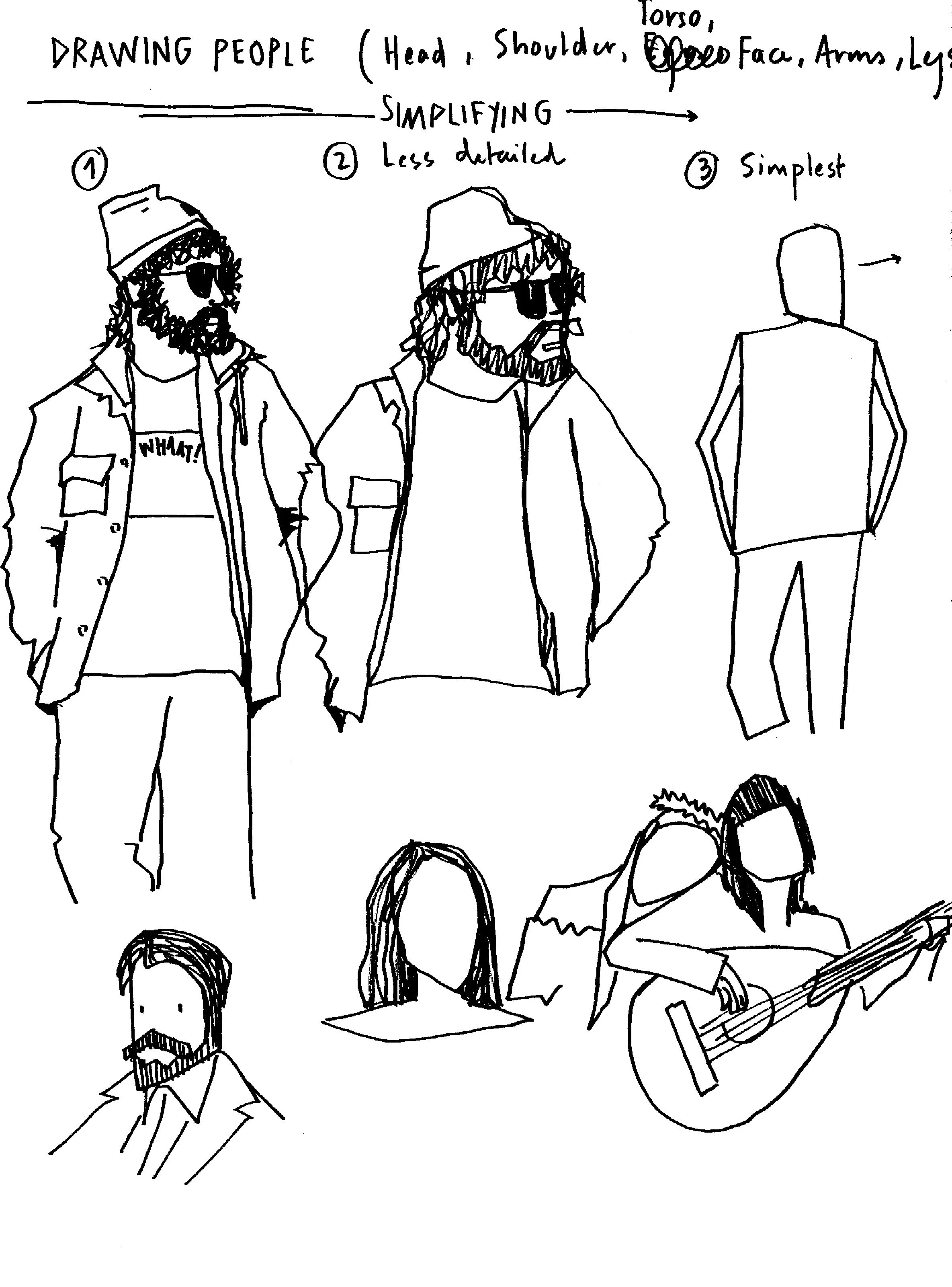 Sketching People in Coats: Finding the Body Under the Fabric