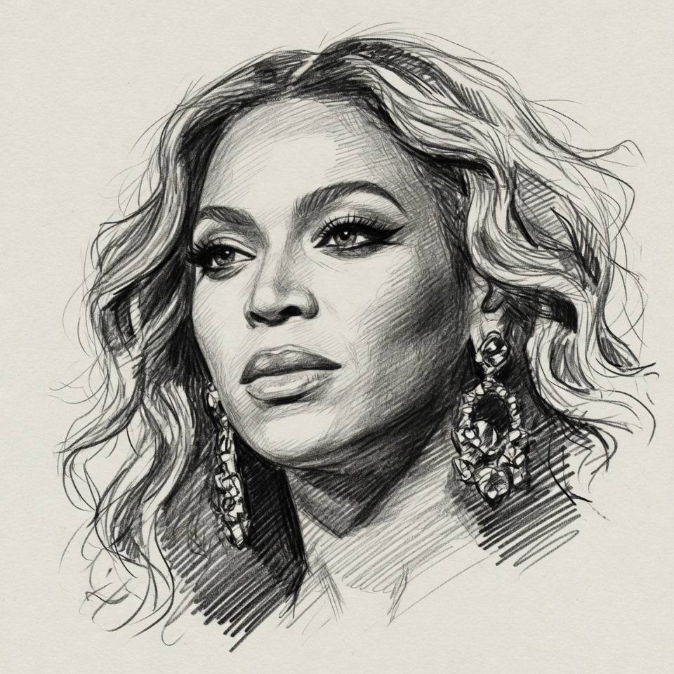 Realistic pencil portrait