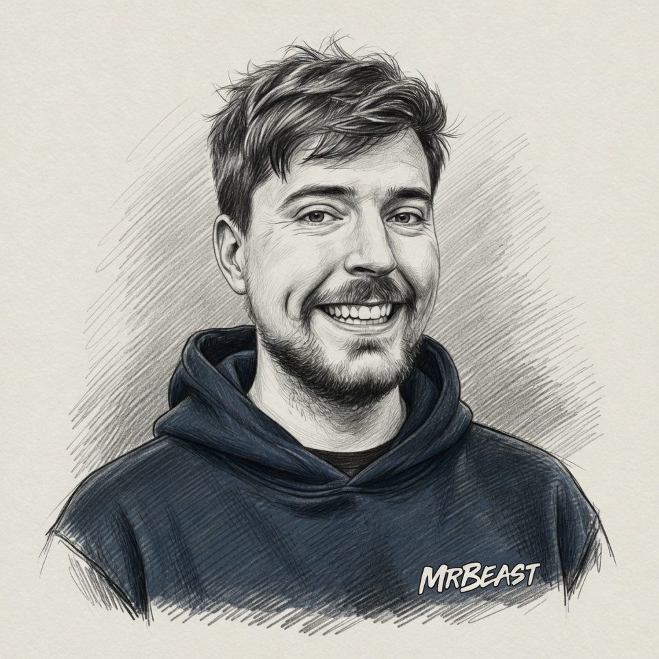 Realistic character portrait sketch