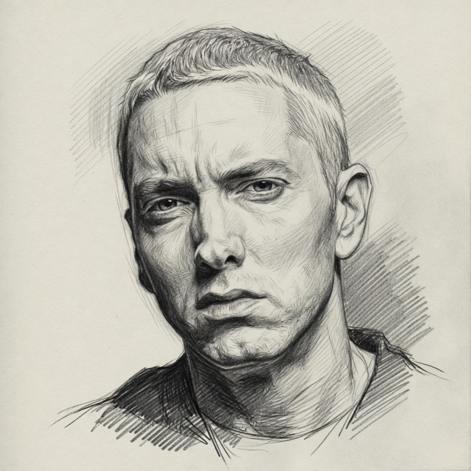 Realistic pencil portrait