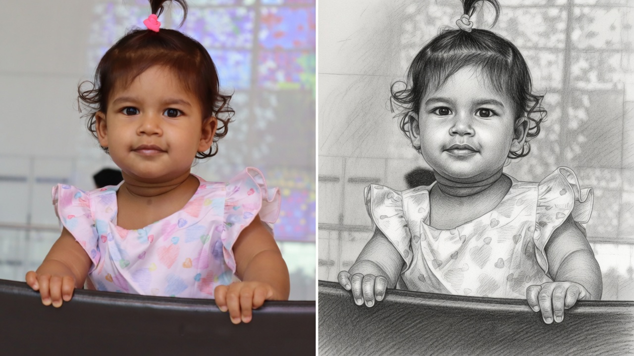 Realistic pencil portrait of Kylie