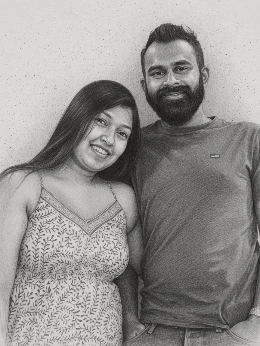Realistic pencil portrait
