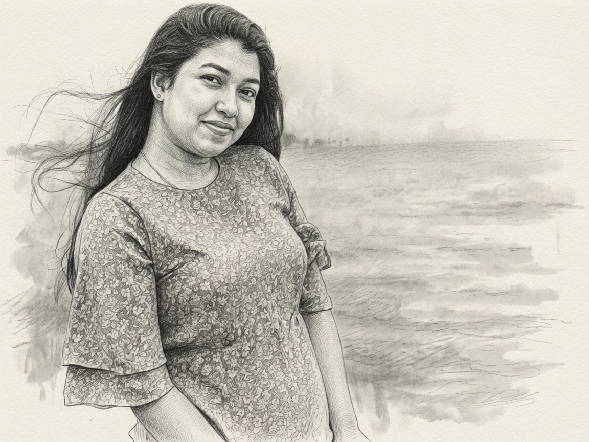 Realistic pencil portrait