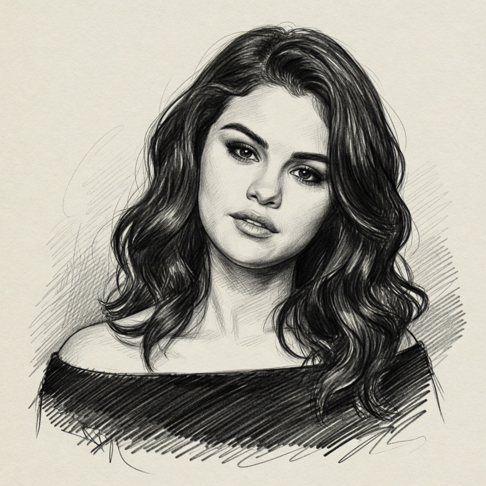 Realistic pencil portrait