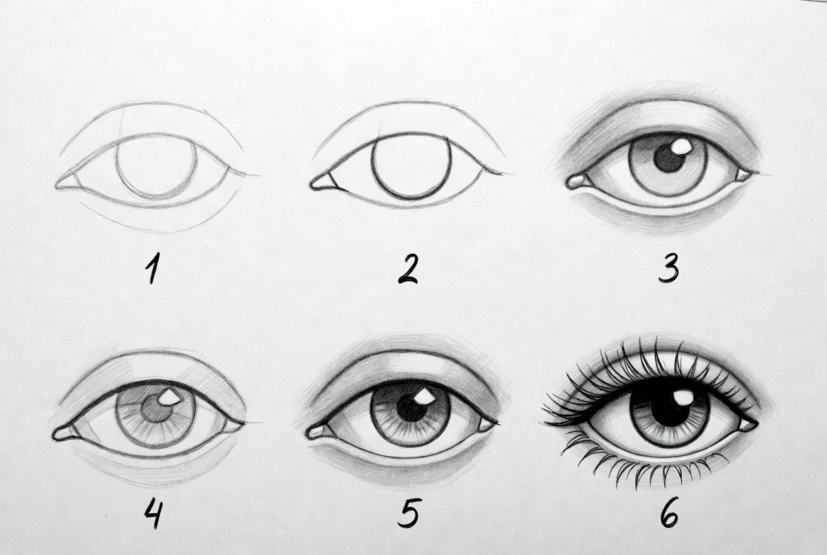 Detailed realistic eye sketch
