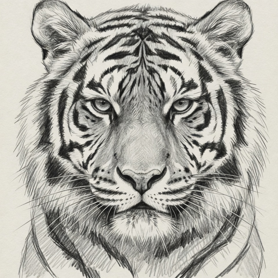 Big cat head construction and shaded lion reference