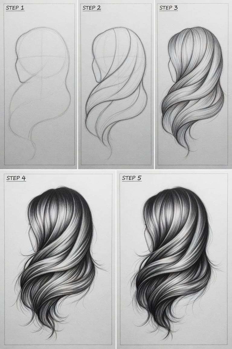 Realistic pencil sketch artwork
